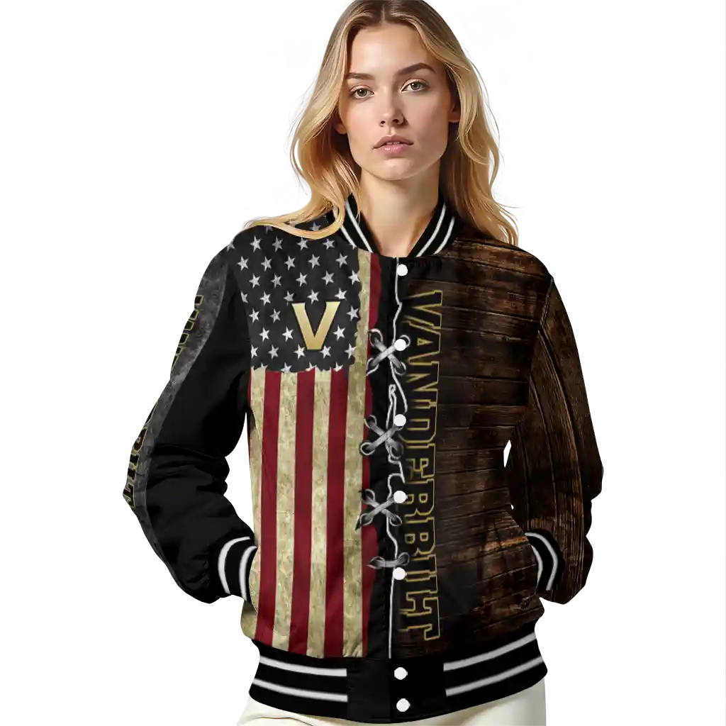 customized vanderbilt commodores flag wood brown varsity jacket latest model customized vanderbilt commodores flag wood brown varsity jacket latest model