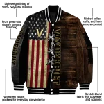 customized vanderbilt commodores flag wood brown varsity jacket best selling