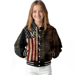 customized vanderbilt commodores flag wood brown varsity jacket best selling