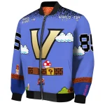 customized vanderbilt commodores mario blocks blue black bomber jacket best selling