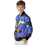customized vanderbilt commodores mario blocks blue black bomber jacket best selling