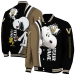 customized vanderbilt commodores snoopy head black varsity jacket best selling
