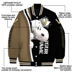 customized vanderbilt commodores snoopy head black varsity jacket best selling