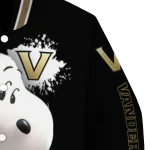 customized vanderbilt commodores snoopy head black varsity jacket best selling