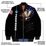 customized vanderbilt commodores usa flag claws black bomber jacket best selling