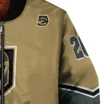 customized vegas golden knights chevron style tan bomber jacket best selling
