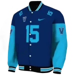 customized villanova wildcats team patch navy varsity jacket best selling