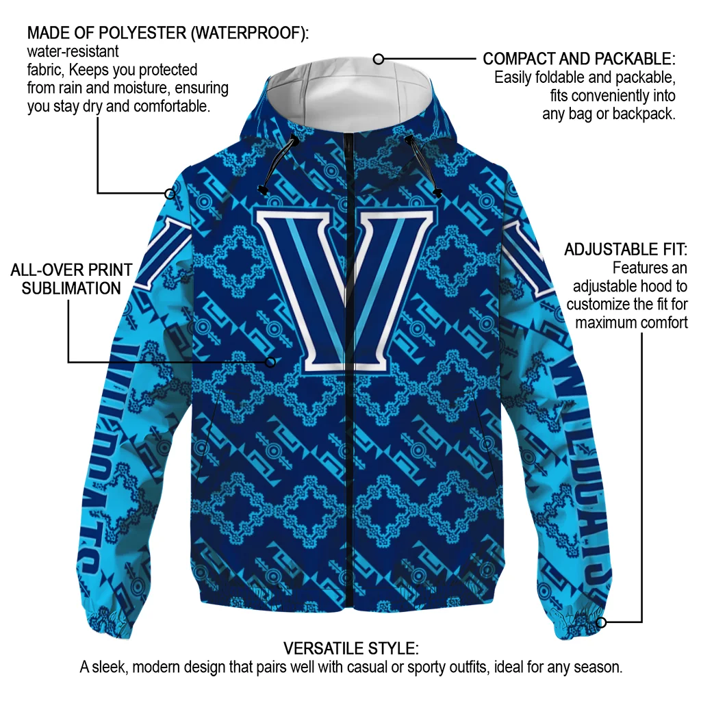customized villanova wildcats trellis mesh navy windbreaker jacket new arrival customized villanova wildcats trellis mesh navy windbreaker jacket new arrival