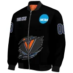 customized virginia cavaliers claw shred black bomber jacket best selling