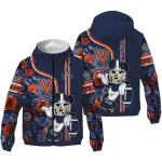 customized virginia cavaliers football micky mouse blue windbreaker jacket best selling