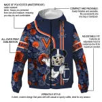 customized virginia cavaliers football micky mouse blue windbreaker jacket best selling