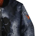 customized virginia cavaliers skull cluster blue bomber jacket best selling