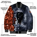 customized virginia cavaliers skull cluster blue varsity jacket best selling