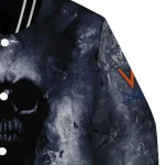 customized virginia cavaliers skull cluster blue varsity jacket best selling
