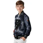 customized virginia cavaliers skull cluster blue varsity jacket best selling