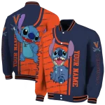 customized virginia cavaliers stitch laughing blue varsity jacket best selling