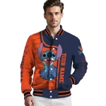 customized virginia cavaliers stitch laughing blue varsity jacket best selling