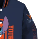 customized virginia cavaliers stitch laughing blue varsity jacket best selling