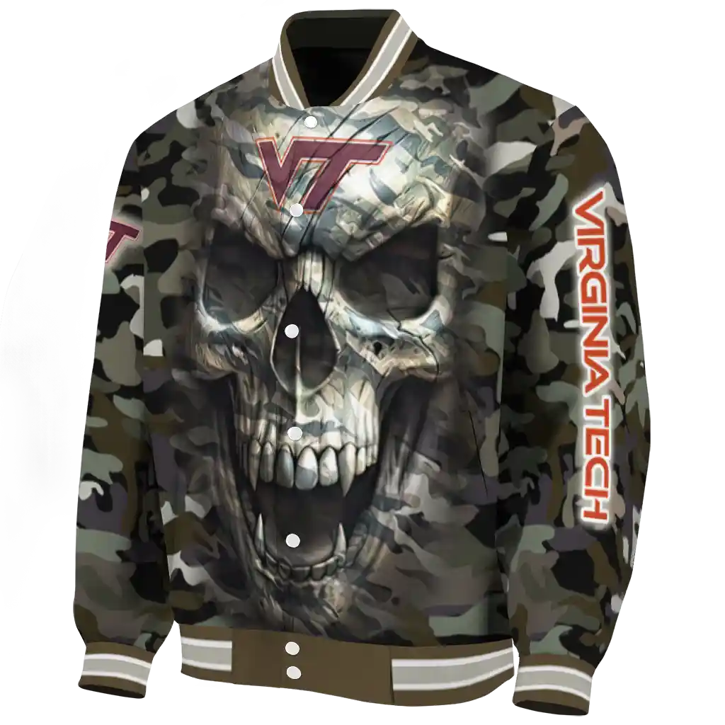 customized virginia tech hokies camouflage skull camouflage varsity jacket best selling customized virginia tech hokies camouflage skull camouflage varsity jacket best selling