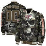 customized virginia tech hokies camouflage skull camouflage varsity jacket best selling