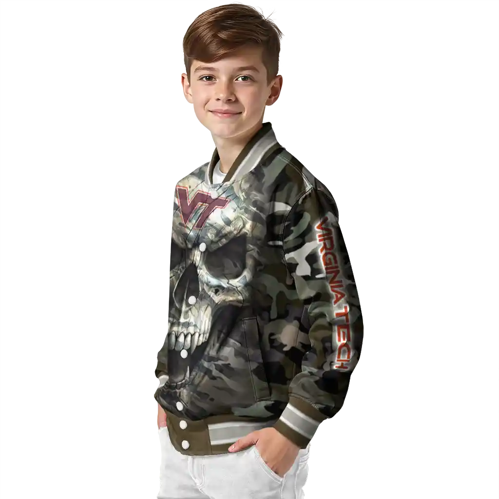 customized virginia tech hokies camouflage skull camouflage varsity jacket trendy customized virginia tech hokies camouflage skull camouflage varsity jacket trendy