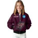 customized virginia tech hokies claw mark maroon bomber jacket best selling
