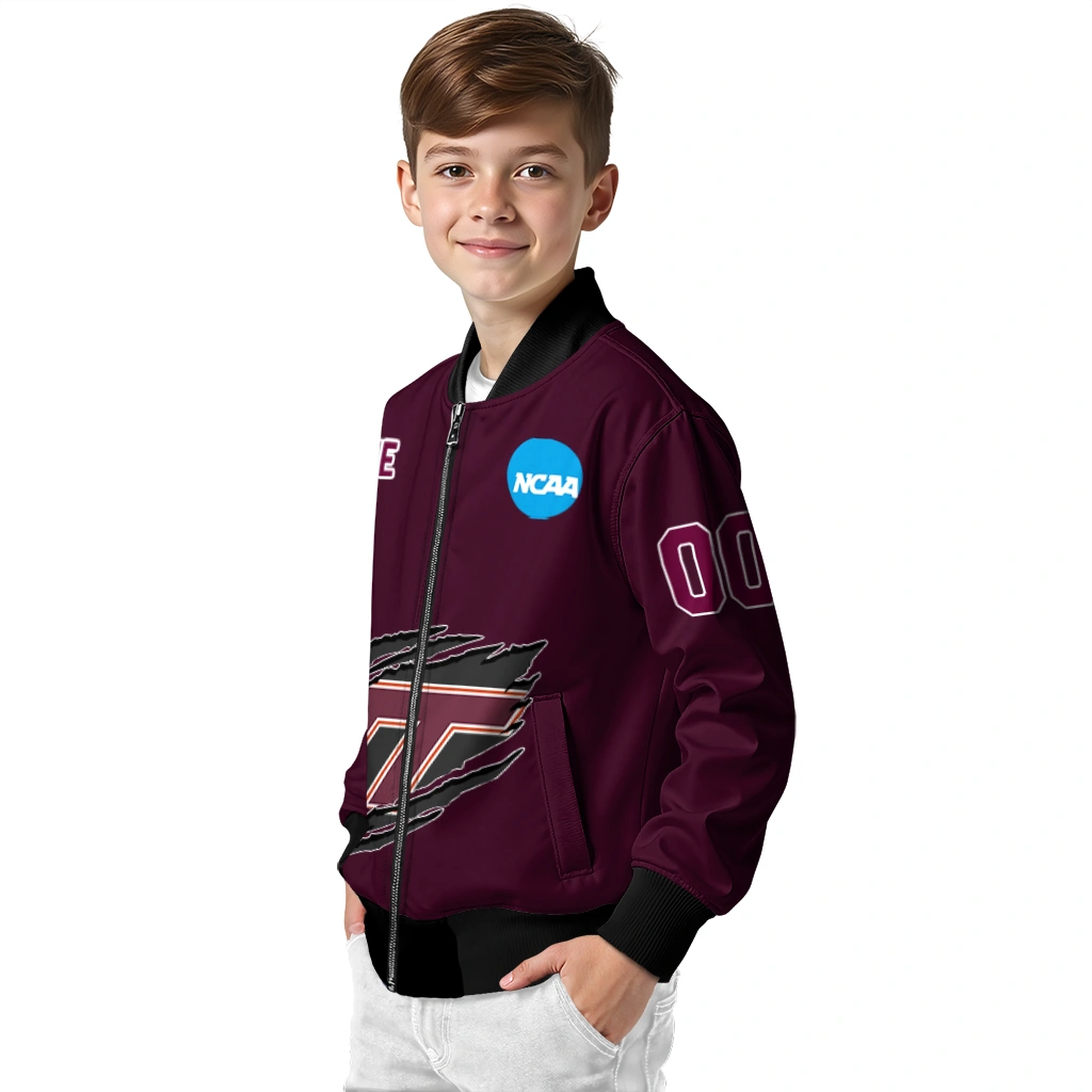 customized virginia tech hokies claw mark maroon bomber jacket trendy customized virginia tech hokies claw mark maroon bomber jacket trendy