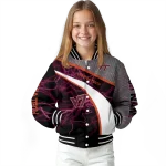customized virginia tech hokies electric flash maroon varsity jacket best selling