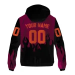 customized virginia tech hokies flame trim maroon black windbreaker jacket best selling