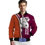 customized virginia tech hokies snoopy head maroon bomber jacket best selling