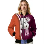 customized virginia tech hokies snoopy head maroon bomber jacket best selling