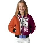 customized virginia tech hokies snoopy head maroon bomber jacket best selling