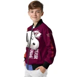 customized virginia tech hokies snoopy head maroon bomber jacket best selling