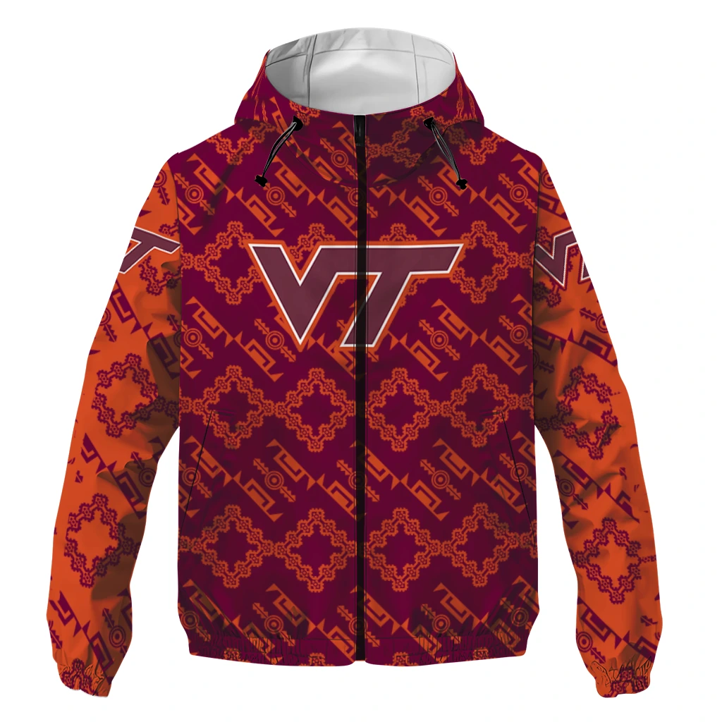 customized virginia tech hokies trellis mesh maroon windbreaker jacket best selling customized virginia tech hokies trellis mesh maroon windbreaker jacket best selling