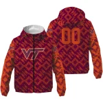 customized virginia tech hokies trellis mesh maroon windbreaker jacket best selling