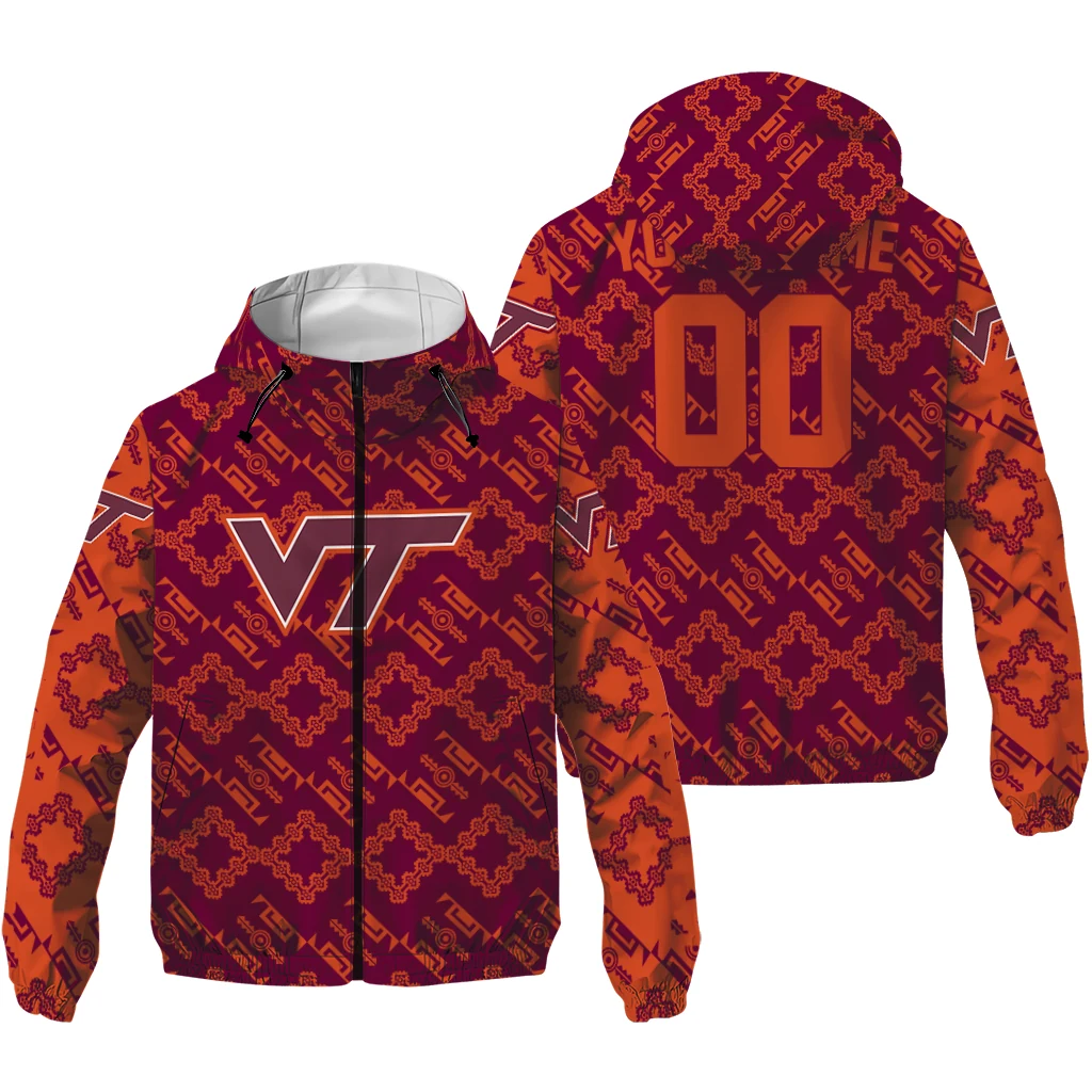customized virginia tech hokies trellis mesh maroon windbreaker jacket high quality customized virginia tech hokies trellis mesh maroon windbreaker jacket high quality