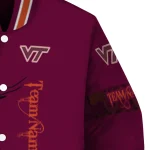 customized virginia tech hokies tribal deer art maroon varsity jacket best selling