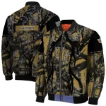 customized wake forest demon deacons antlers motif gold black bomber jacket best selling