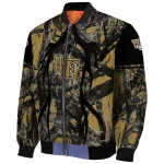 customized wake forest demon deacons antlers motif gold black bomber jacket best selling
