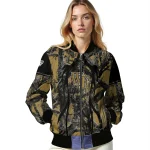 customized wake forest demon deacons antlers motif gold black bomber jacket best selling
