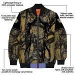 customized wake forest demon deacons antlers motif gold black bomber jacket best selling