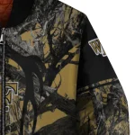 customized wake forest demon deacons antlers motif gold black bomber jacket best selling