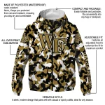 customized wake forest demon deacons camouflage mashup gold windbreaker jacket best selling