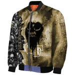 customized wake forest demon deacons skull cluster gold bomber jacket best selling