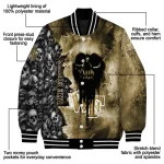 customized wake forest demon deacons skull cluster gold varsity jacket best selling