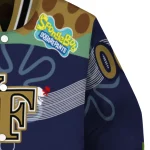 customized wake forest demon deacons spongebob playtime gold blue varsity jacket best selling
