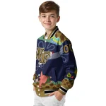 customized wake forest demon deacons spongebob playtime gold blue varsity jacket best selling