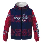 customized washington capitals cat eyes blue windbreaker jacket best selling