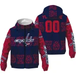 customized washington capitals cat eyes blue windbreaker jacket best selling