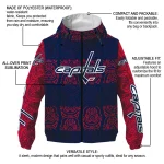 customized washington capitals cat eyes blue windbreaker jacket best selling